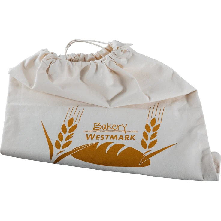 Westmark Brotbeutel-Aufbewahrungsbeutel mit Kordelzug, 100% Baumwolle, Für den Brotkasten, 38 x 45 cm, Naturweiß, 32102270