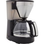 Melitta Easy Top Timer 1010-15, Filterkaffeemaschine mit Glaskanne, Programmierbare Warmhaltezeit, Schwarz-Edelstahl