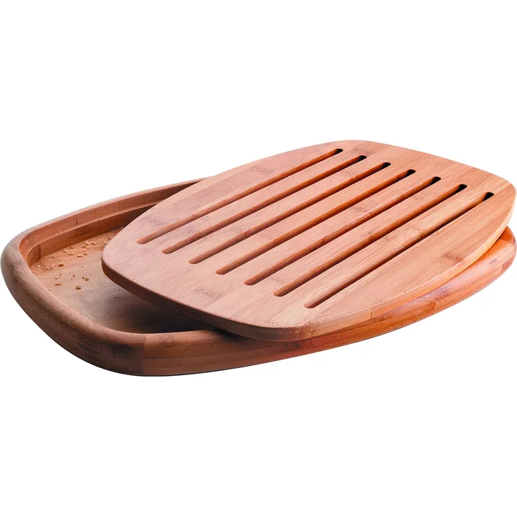 LACOR OVALE Brot SCHNEIDEBRETT Bambu 40X27X3CM, Bambus, Brown, 40 x 27 x 3 cm
