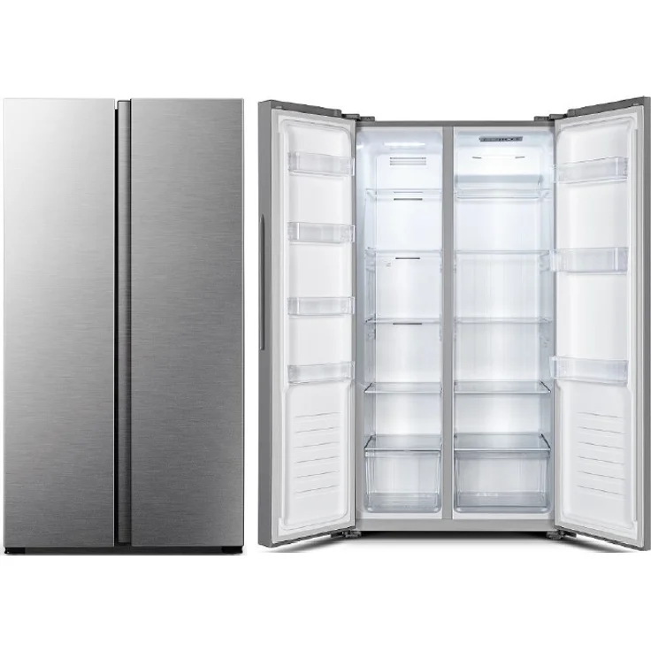 PKM SBSIX Side-by-Side-Kühlschrank, freistehend, inox, Breite 83.2 cm – Bild 1