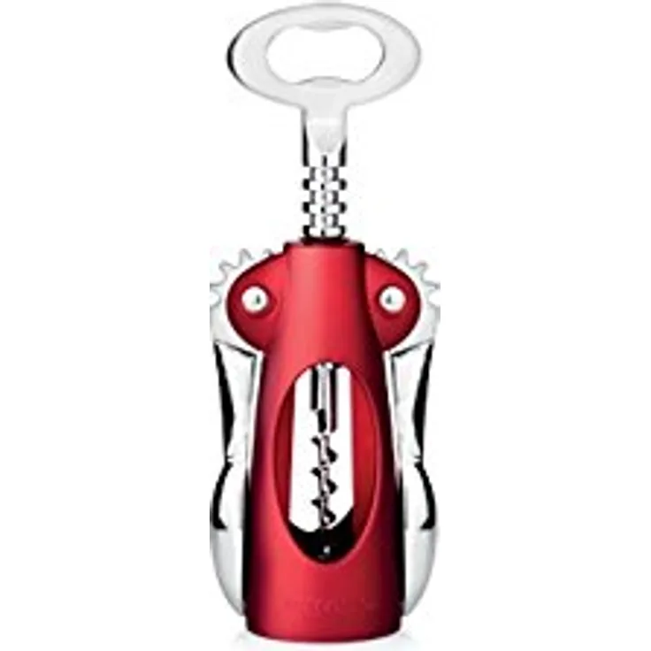 Tescoma UNO VINO Korkenzieher, Metall, Silber-rot, 26 x 8.5 x 4.8 cm