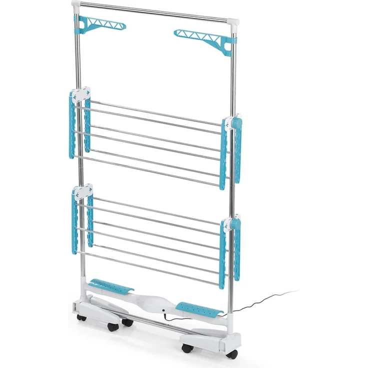EASYmaxx Wäscheständer elektrisch weiß/türkis – Bild 4