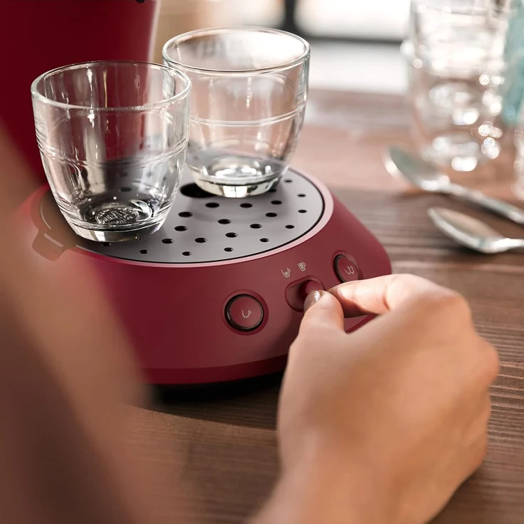 Philips CSA210-90 Senseo Original Plus Kaffeepadmschine, 0,7 l Wassertank, deep red – Bild 4