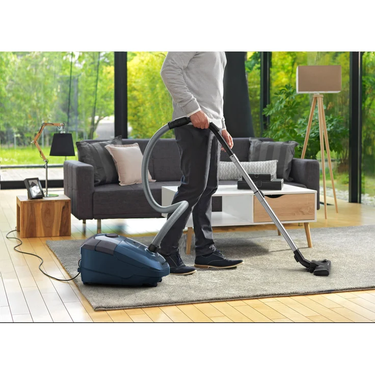 Rowenta RO3125EA Power XXL Silence Bodenstaubsauger mit Beutel (große Staubbeutelkapazität: 4,5 Liter, langlebiger EffiTech-Motor, langes 6,2 m Netzkabel) blau-grau – Bild 3