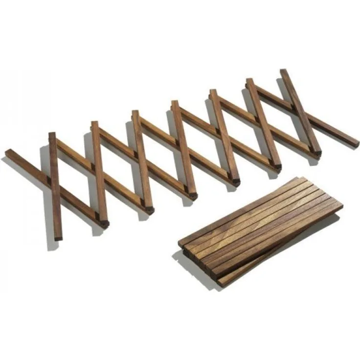 side by side Untersetzer L Nussbaumholz geölt Ziehharmonika bis 80cm breit platzsparend dekorativ