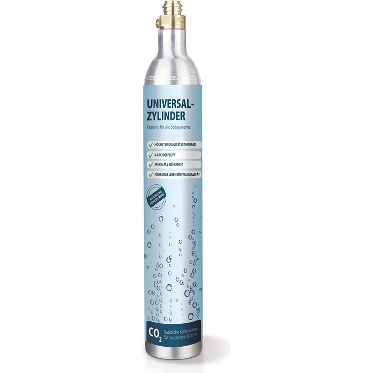 Sodapop Joy Prestige metal silver inklusive 2 Glaskaraffen 2 Neopren Bottle-Shirts und 1 CO2-Zylinder für 60L Sprudelwasser Soda Wasseraufbereiter Trinkwassersprudler – Bild 4