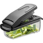 Gefu Würfel- und Stifteschneider Treppo Universalzerkleinerer, manuell, Kunststoff, schwarz