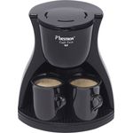 Bestron Duo-Kaffeemaschine inkl. 2 Tassen, Für gemahlenen Filterkaffee, 450 Watt, Schwarz