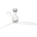 Faro Barcelona Eter 32020 – Ventilator ohne Licht, Metall Polycarbonat und Glas, Weiß