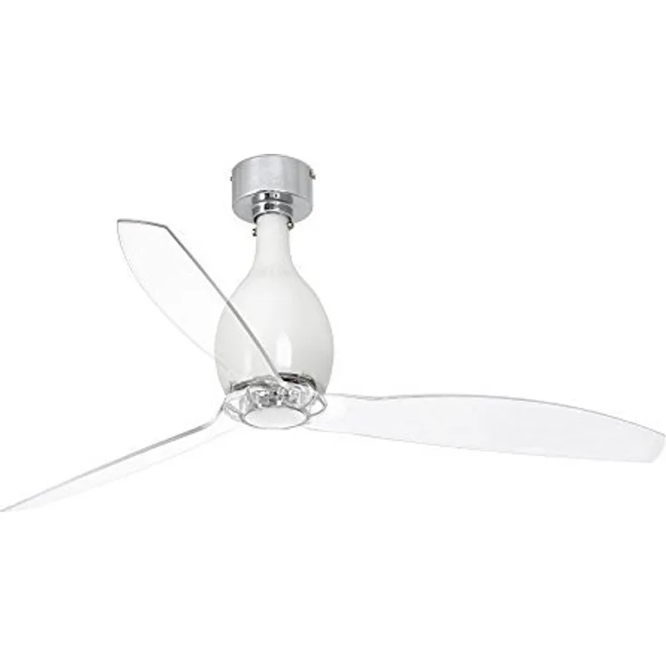 Faro Barcelona Eter 32020 – Ventilator ohne Licht, Metall Polycarbonat und Glas, Weiß