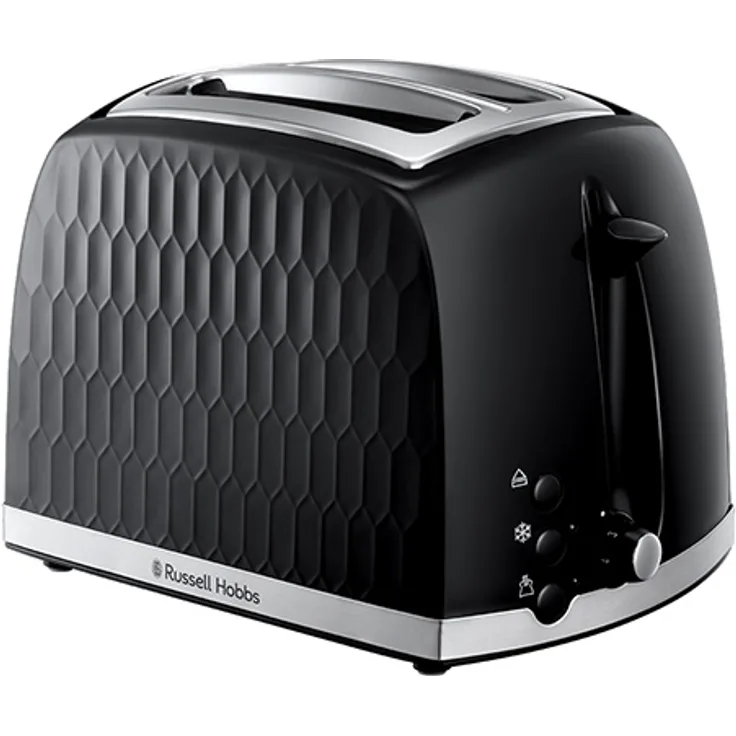 Russell Hobbs 26060/1/2/3 Honeycomb 2 2-Scheiben-Toaster, 850W, 6 Bräunungsstufen, schwarz