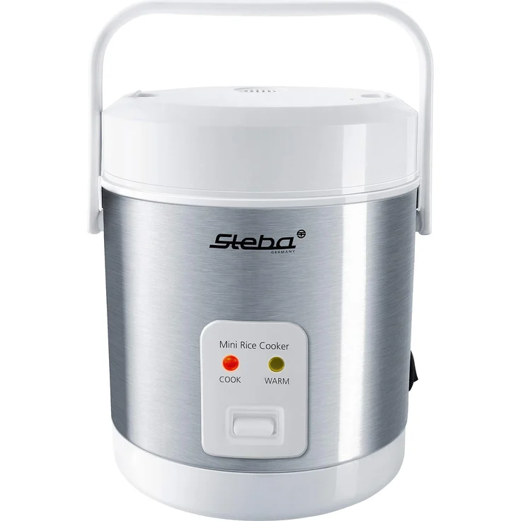 Steba Mini-Reiskocher RK 4 M, 0,9 Liter Volumen, 200 Watt, Einfache''Ein-Knopf'' Bedienung, Warmhaltefunktion, Antihaftbeschichteter Innentopf, Kontrollampe, Tragegriff, inkl. Reislöffel & Messbecher – Bild 1
