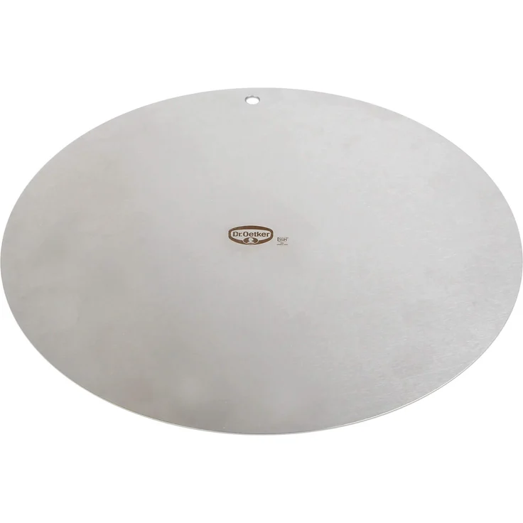 Dr. Oetker Deko- und Transportplatte, Ø32cm, Küchenhelfer aus hochwertigem Edelstahl, beidseitig verwendbar, stabile und langlebige Platte, Menge: 1 Stück, Farbe: silber – Bild 1