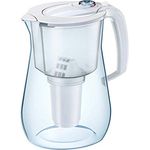 AQUAPHOR Provence, weiß, inkl. 1 A5 Mg Filterkartusche-Premium-Wasserfilter in Glasoptik gegen Kalk, Chlor & reichert das Wasser mit Magnesium an, Kunststoff, 4,2 l