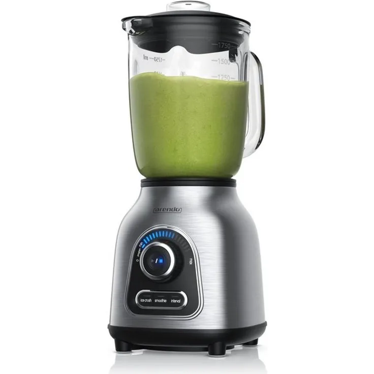 Arendo Edelstahl Power Standmixer, 1400W, 1,75 l Fassungsvermögen, silber