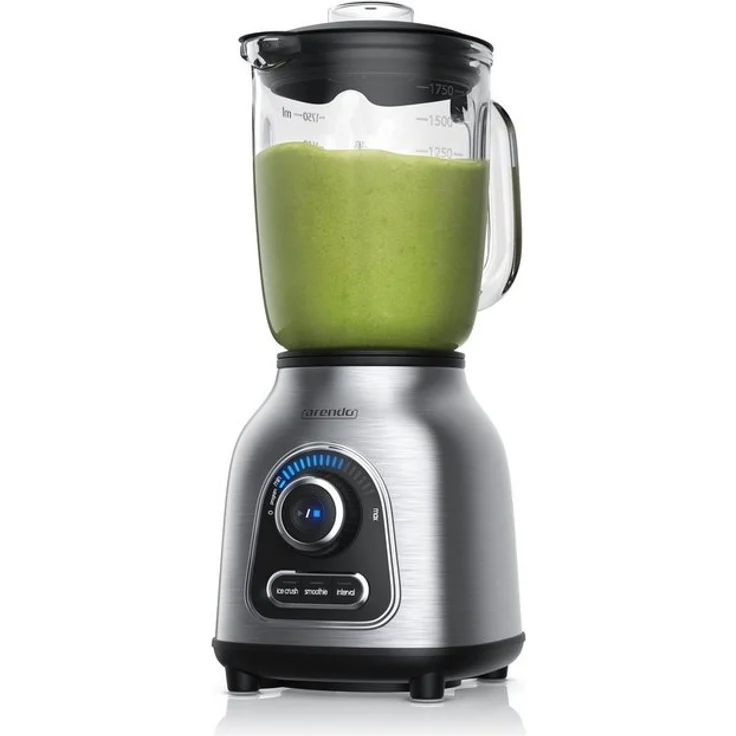 Arendo Edelstahl Power Standmixer, 1400W, 1,75 l Fassungsvermögen, silber