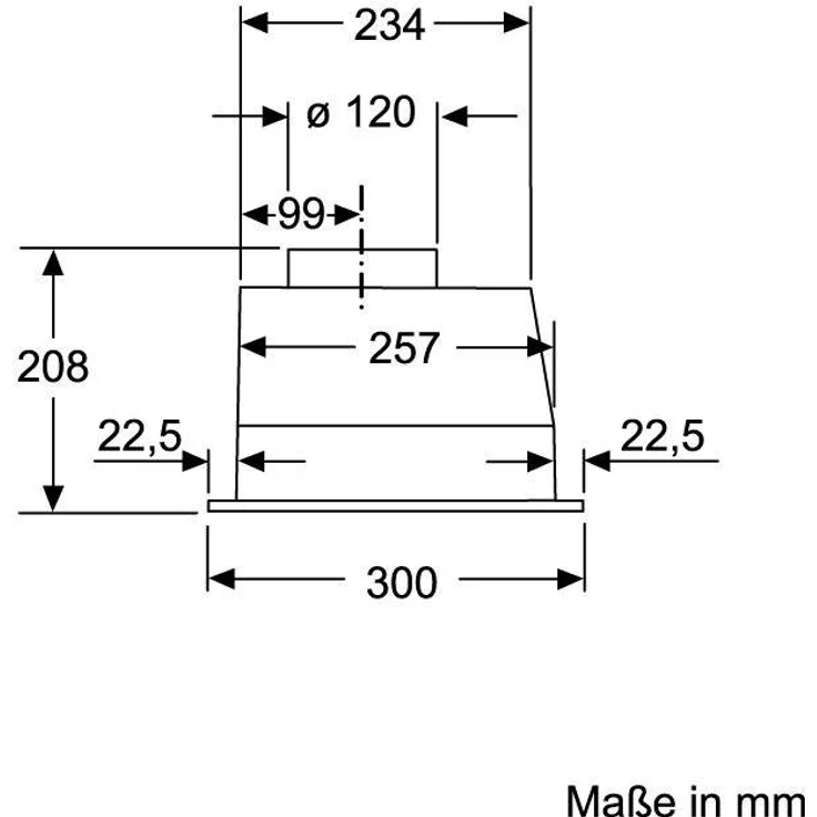 Neff N 30 D51NAA1C0, Motorhaube, mechanisch betrieben, Nische, Breite: 49.3 cm, Tiefe: 25.7 cm, Absaugung und Rückführung (mit zusätzlichem Rückführungsset) – Bild 5
