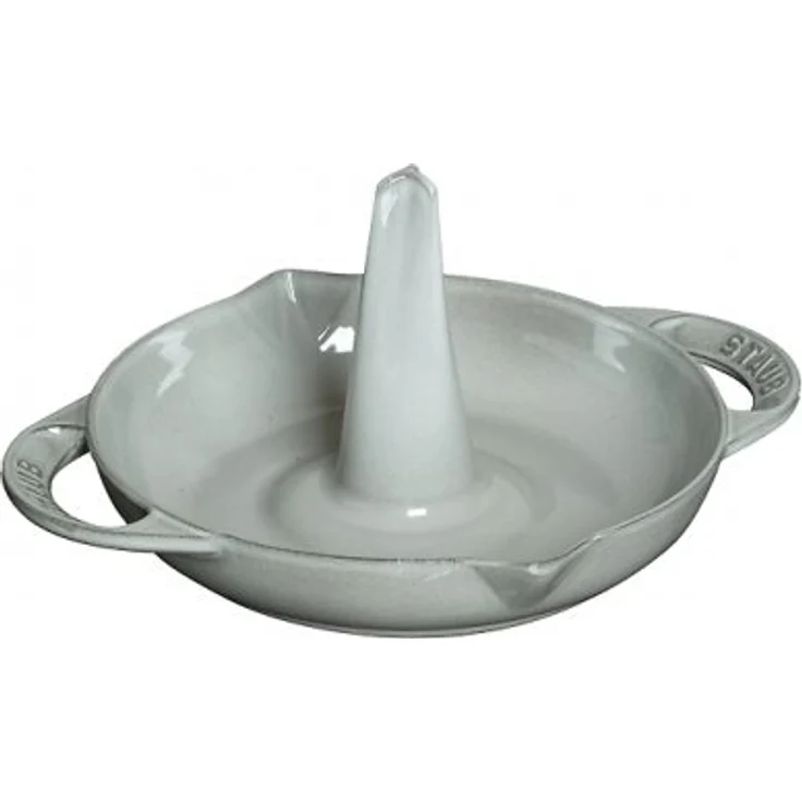 STAUB Hähnchenbräter 24 cm, Gusseisen, Induktionsgeeignet, Graphitgrau