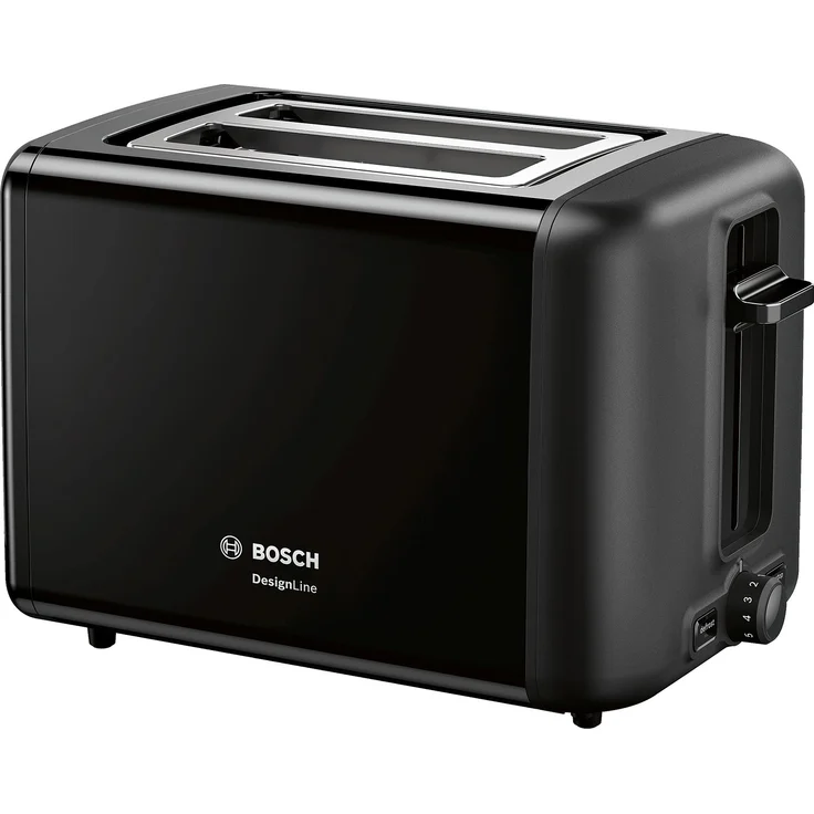 Bosch TAT3P424DE Toaster Kompakt deep red crystal Schwarz  – Bild 1