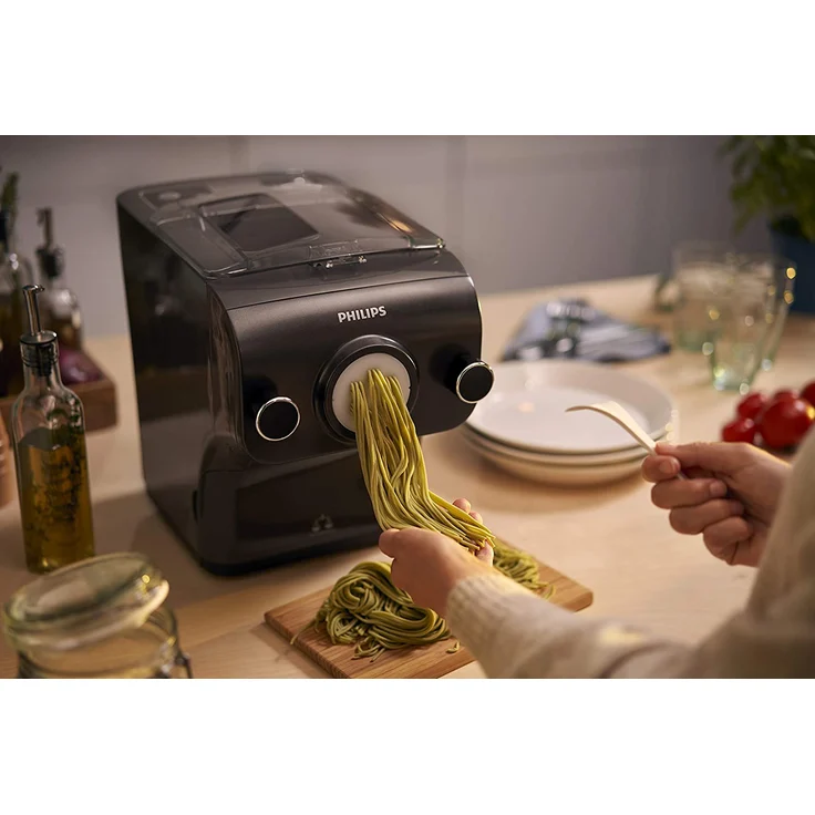 Philips HR2382-15 Pastamaker 200 W, vollautomatische Pastamaschine, mit Wiegefunktion und 8 Formscheiben, kaschmirgrau, Serie: Avance Collection – Bild 5