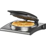 ROMMELSBACHER WA 1000-E Waffeleisen 1000 Watt, 18cm Durchmesser, hochwertige Antihaftbeschichtung Edelstahl