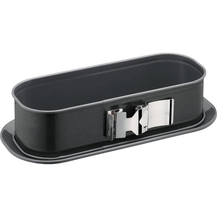 Kaiser La Forme Plus Königskuchen Springform, eckig 30 x 11 cm, SafeClick-Verschluss, leboden, antihaftbeschichtet, schnittfest, auslaufsicher