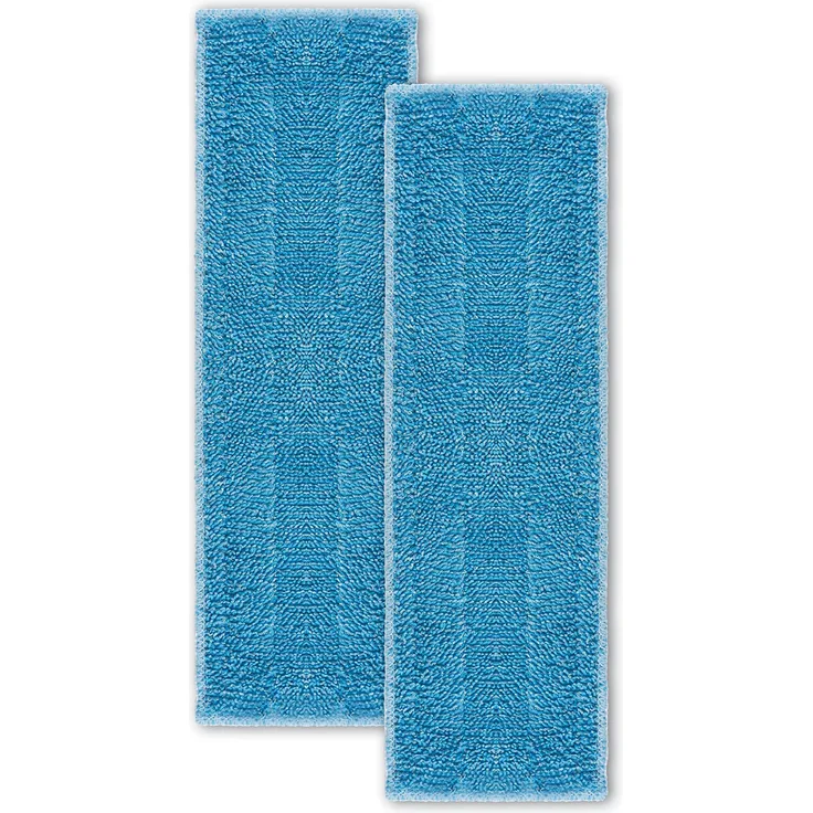 Moppy PAEU0342 Polti Set bestehend aus 2 Mikrofaserreinigungstüchern für Dampfbodenwischer, blau