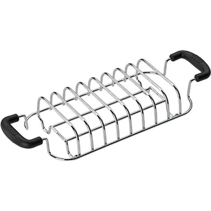 Smeg Brötchen-Röstaufsatz TSBW01, Metall, Chrome-Schwarz, Small – Bild 1