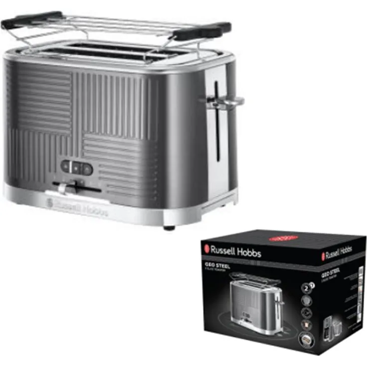 Russell Hobbs 25250-56 Geo Steel Toaster Edelstahl - schwarz