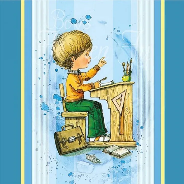 Roth Servietten Schulstart blau 33x33cm 20 Stück Schulanfang Einschulung Schule