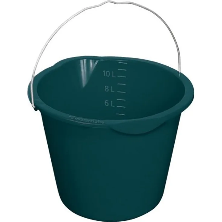 Eimer mit Tülle, 12 Liter schwarz