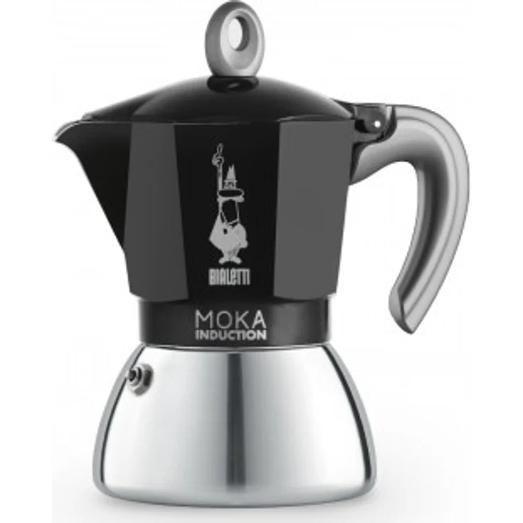Bialetti New Moka Induction Espressokocher, für 6 Tassen, 280ml, schwarz – Bild 1