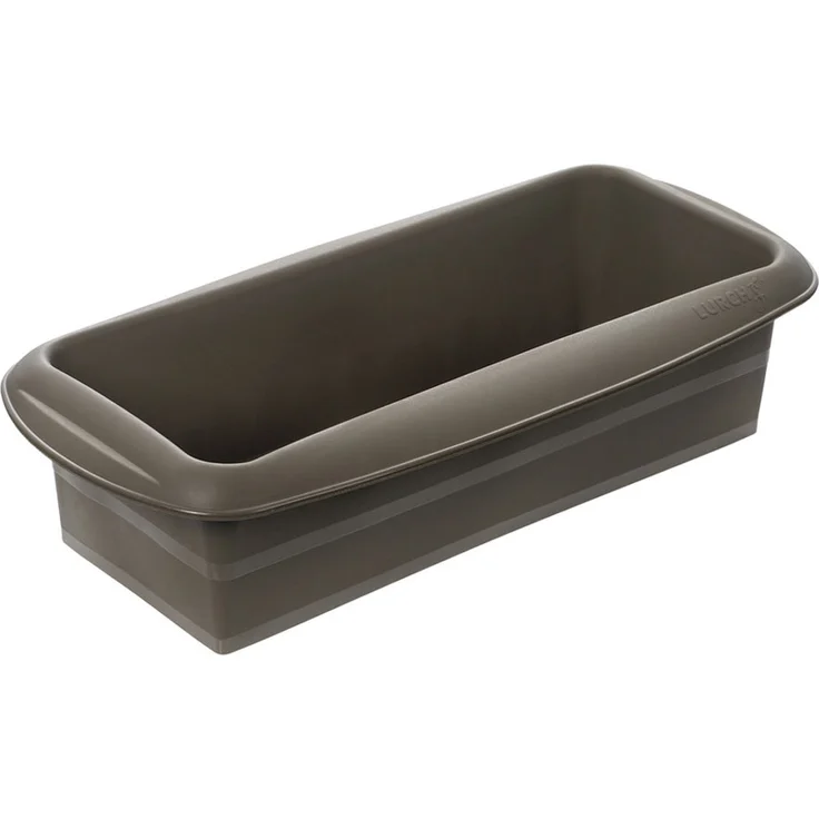 Lurch FlexiForm Kastenform, Brotbackform aus 100% BPA-freiem Platin-Silikon, 25 x 9 cm, Braun