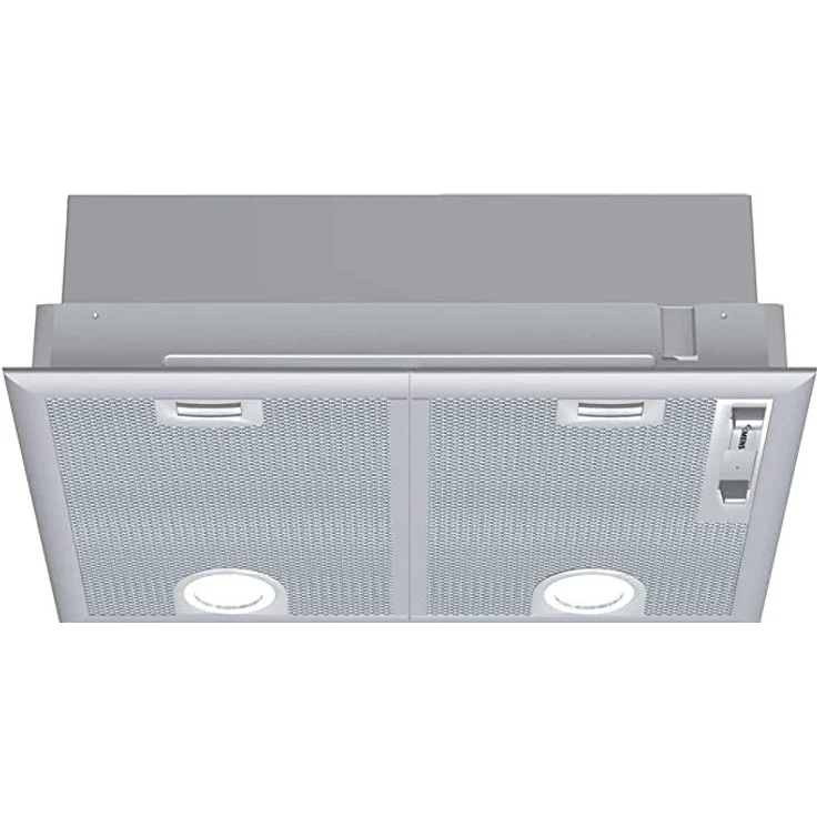Siemens iQ300 LB55565, Motorhaube, mechanisch betrieben, Nische, Breite: 50 cm, Tiefe: 35 cm, Absaugung und Rückführung (mit zusätzlichem Rückführungsset), Silver Metallic – Bild 1