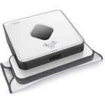 iRobot Braava 390t Saugroboter mit Wischfunktion, verwendet Einwegtücher und waschbare Reinigungstücher, weiß