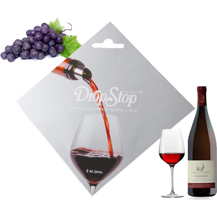 Cilio Vacu Vin DropStop-2er-Set silber