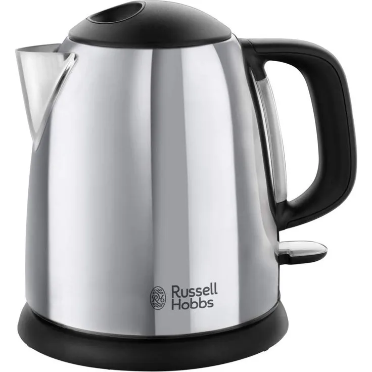 Russell Hobbs Kompakt-Wasserkocher Victory, 1,0l, 2400W, Schnellkochfunktion, Edelstahl, optimierte Ausgusstülle, Wasserstandsanzeige, Füllmengenmarkierung, Reisewasserkocher, Teekocher 24990-70