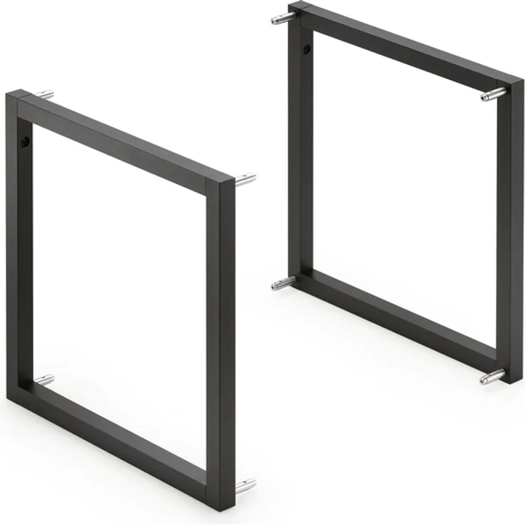 Naber 8051021 Cubo Grundrahmen Set, Regalsystem, schwarz matt