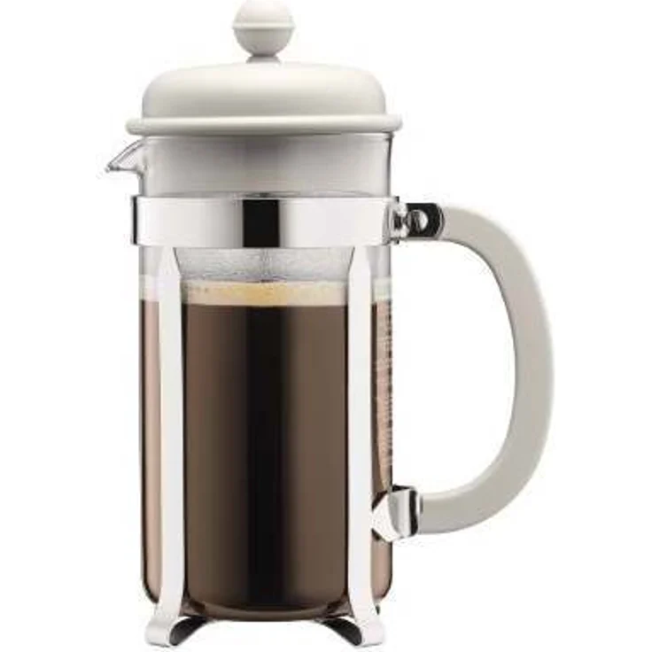 Bodum CAFFETTIERA Kaffeebereiter (French Press System, Permanent Edelstahlfilter, 1,0 liters) cremefarben – Bild 1