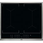 AEG IKE64450XB Induktionskochfeld, Einbau, Betriebsart elektrisch, Touch-Control, Anzahl Kochstellen 4, Breite 57,6 cm, Edelstahlrahmen, schwarz