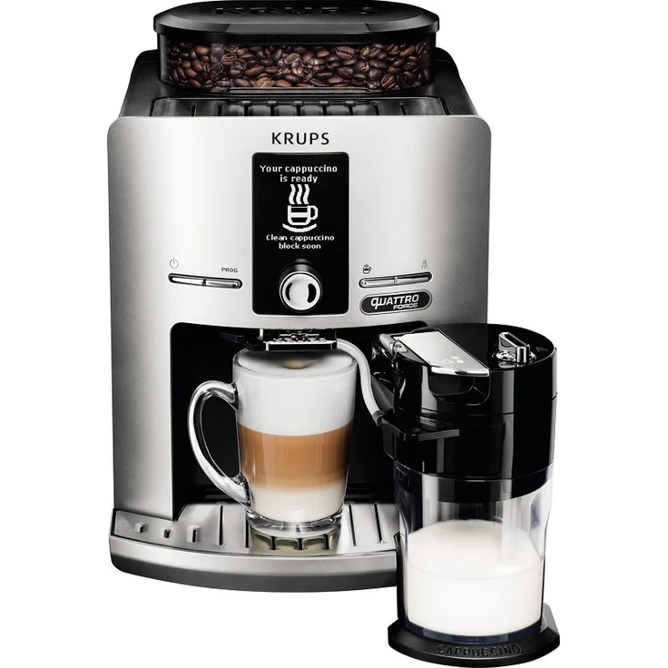 Krups EA82FE Kaffeevollautomat, 1450 Watt, Doppelmahlfunktion, Quattro-Force-System, mit Milchsystem – Bild 4
