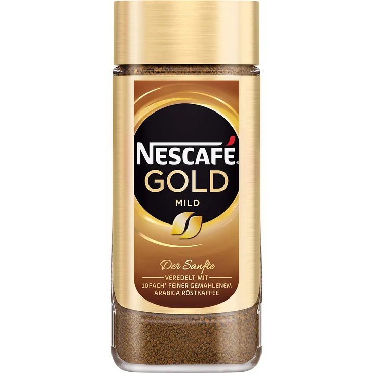 Nescafé Gold Mild, löslicher Bohnenkaffee aus erlesenen Kaffeebohnen, Instant-Pulver, koffeinhaltig und aromatisch, 1er Pack (1 x 100g) – Bild 1