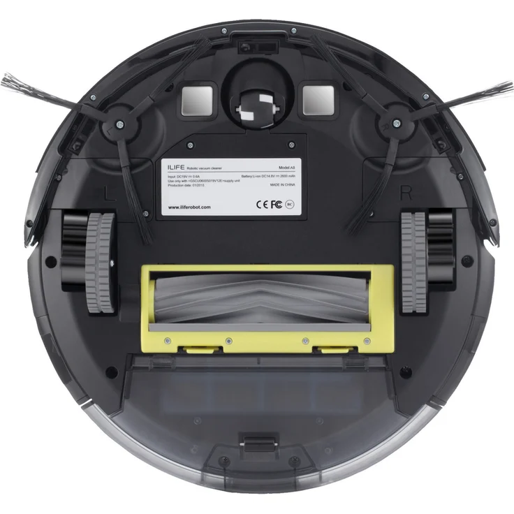 Zaco A8 Saugroboter | automatischer Roboterstaubsauger ideal für Tierhaare | Fallschutz | Auto Resume | für Laminat, Parkett und Teppich | mit Ladestation | 72mm flach | Beutellos | Timer, braun – Bild 4