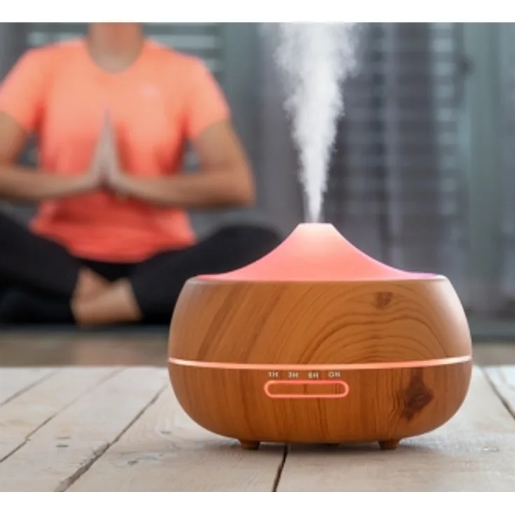 InnovaGoods LED Luftbefeuchter mit Wooden Effect