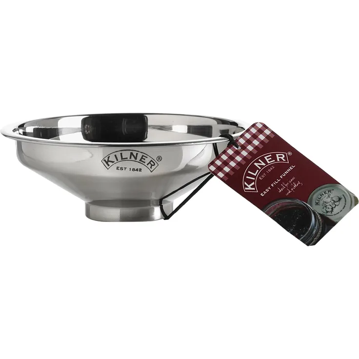 Kilner 0025.410 EASY FILL, Edelstahl Trichter, silber