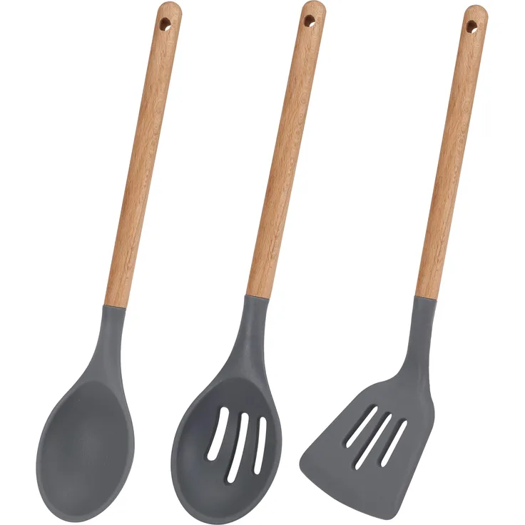 San Ignacio Q3003 Set mit 3 Küchenutensilien, Kopf aus Silikon, Kollektion Ordesa