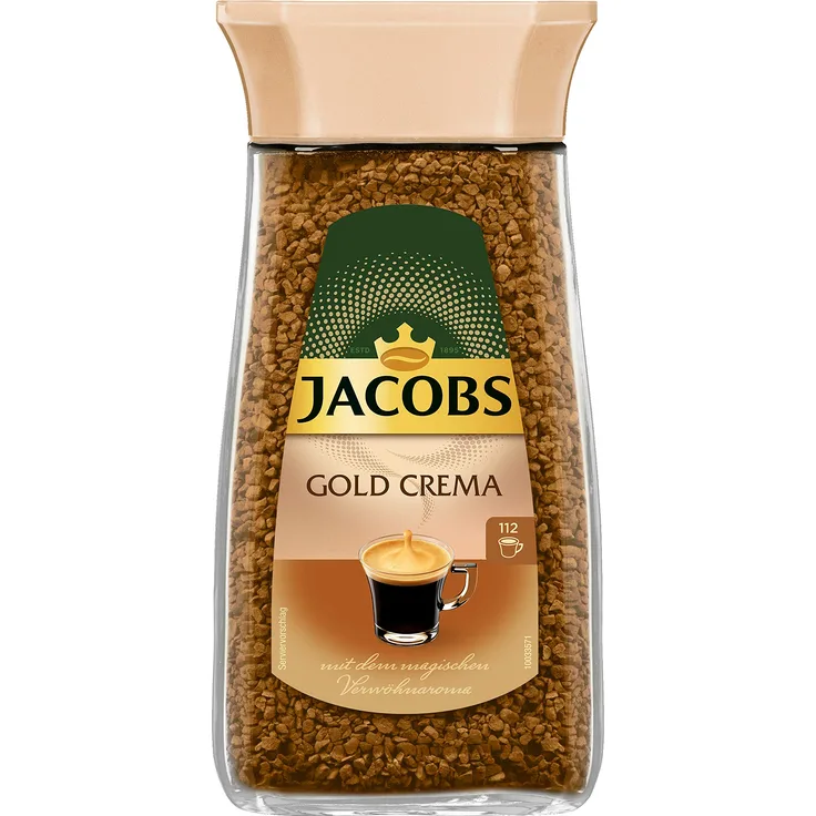 Jacobs löslicher Kaffee Gold Crema, 1 x 200 g Instant Kaffee