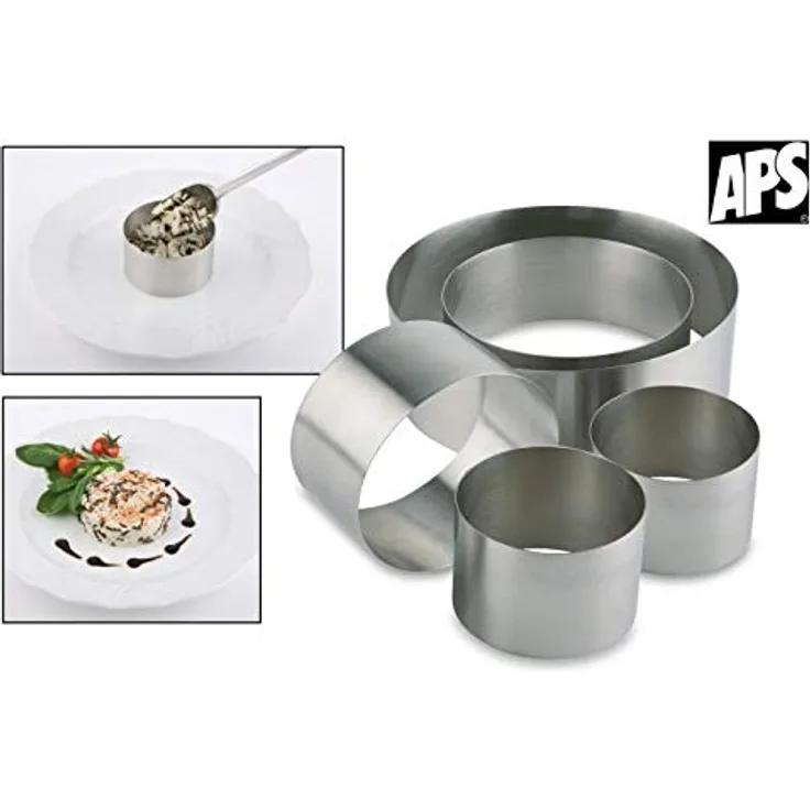APS 98 Edelstahl Seamless Mousse Ring, Ø 6 x 4.5 cm
