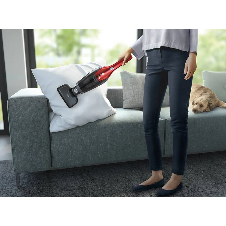 AEG Ergorapido CX7-2-45AN Handstaubsauger, 45 min Akkubetrieb, LED-Frontlicht, 180° Drehgelenk, Bürstenreinigungsfunktion, freistehend, rot – Bild 14