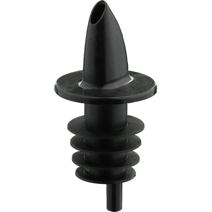 Westmark 12 Spirituosen-Ausgießer für Flaschen, Dosierer mit Luftröhrchen, Kunststoffkorken, Jet-Pour, Schwarz, 4110208S